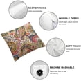 thumbnail image 4 of BANET  Throw Pillow Covers Vintage Paisley Pattern Short Plush Pillowcase Home Decor Cushion Case for Couch Sofa Bed Super Soft &amp; Comfortable 12x12in, 4 of 5