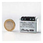 Shelly PM Mini Gen 3 | WiFi & Bluetooth Smart Power Meter 1 Channel 16 A | Home Automation | Compatible with Alexa & Google Home | iOS Android App | No Hub Required | Smart Schedules