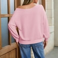 thumbnail image 4 of 2025 Y2k Fall Outfits Fashion Off Shoulder Sweatshirt for Women Oversized Trendy Top Pink 2XL, 4 of 6