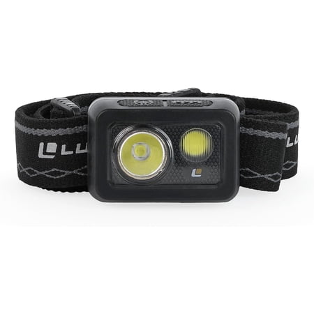 LUXPRO 208 Lumen Rechargeable Waterproof Multi-Color LED Headlamp - Portable LED Light for Up to 4.5 Hours of Use - Outdoor Lighting or Emergency Light with Adjustable Headband - Includes Batteries