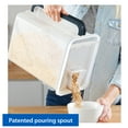 thumbnail image 6 of Mainstays Plastic Canister Set (2 pack) Holds Up to 46 Cups, Clear with Gray Lids 11.72" x 7.77" x 13.24", 6 of 7