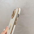 thumbnail image 3 of Compatible with iPhone 13 Pro Max Plating Heart Diamond Case Bling Glitter Crystal Rhinestones Cover Fashion Luxury Love Gemstone Design Camera Protective for Women Girls Girly, 3 of 8