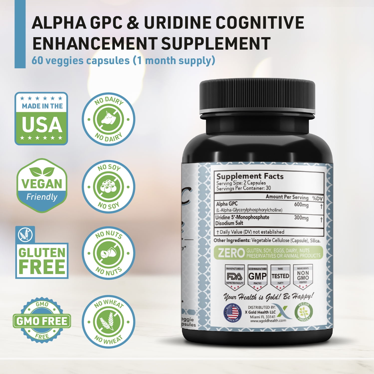 Alpha Brain Alpha GPC Choline 600mg with Uridine Nepal Ubuy