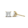 thumbnail image 3 of IGI Certified 4 Ct Princess Cut Lab-Grown Diamond Stud Earrings – 14K Yellow Gold | Women's Earrings, 3 of 6