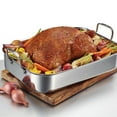 thumbnail image 3 of Anolon Tri-Ply Clad Nonstick Roasting Pan in Stainless Steel, 3 of 7