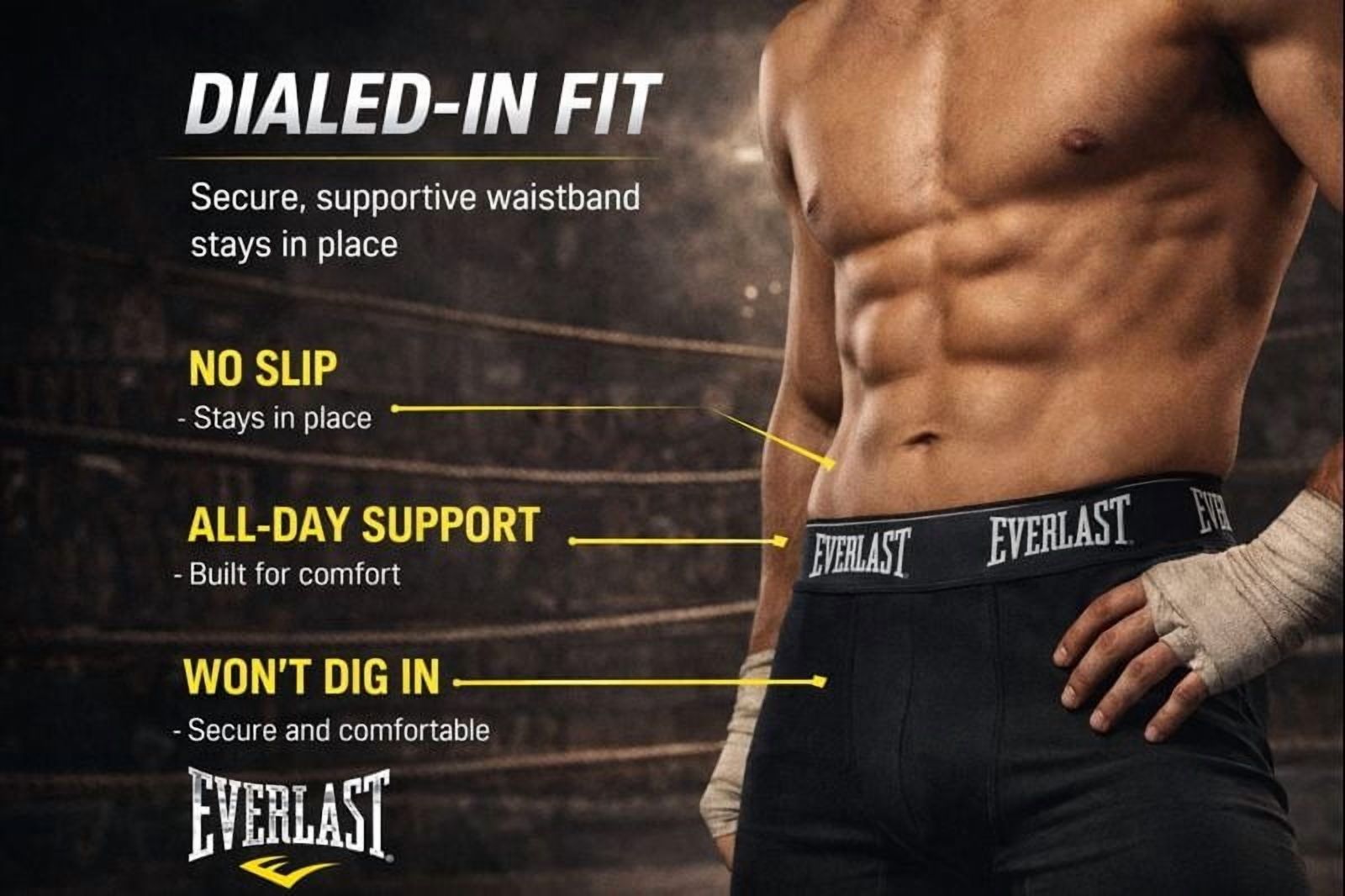 Everlast Men's Performance Underwear Boxer Briefs, 6-Pack photo 5