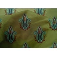 thumbnail image 4 of oneOone Cotton Silk Light Green Fabric Leaves & Paisley Block Quilting Supplies Print Sewing Fabric By The Yard 42 Inches, 4 of 4