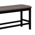 thumbnail image 2 of Benjara BM215439 Counter Height Bench with Fabric Upholstered Seat - Beige & Black - 25 x 16 x 42 in., 2 of 5
