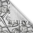 thumbnail image 4 of Ambesonne Baseball Window Valance, Sketch Style Glove Bat, 54" X 18", Black White, 4 of 5