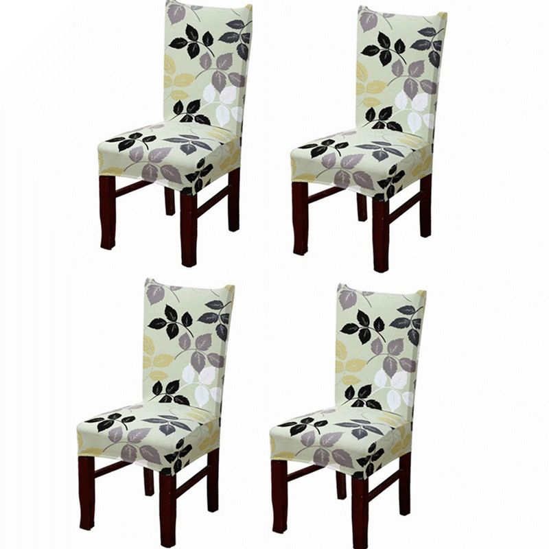 Dubest Dining Chair Covers Set of 4 Stretch Slipcovers Spandex Seat Covers Washable Chair Cover Protector for Wedding Kitchen Dining Room Office Home Hotel Banquet Ceremony Decoration Beige