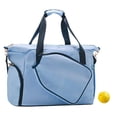 thumbnail image 3 of Lipstore Pickleball Racket Bag Crossbody Bag with Zipper Portable Carrying Bag Adjustable Sky Blue, 3 of 7
