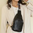 thumbnail image 6 of ibiyuan Crossbody Sling Backpack Retro Large Capacity Zipper Messenger Bag for Women, Fashion Solid Pattern Practical Daily Shoulder Crossbody Bag, 6 of 6