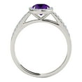 thumbnail image 3 of Aonejewelry 1.20 Ct. Ttw Cushion Shape Amethyst Bridal Set In 10k White Gold, 3 of 4