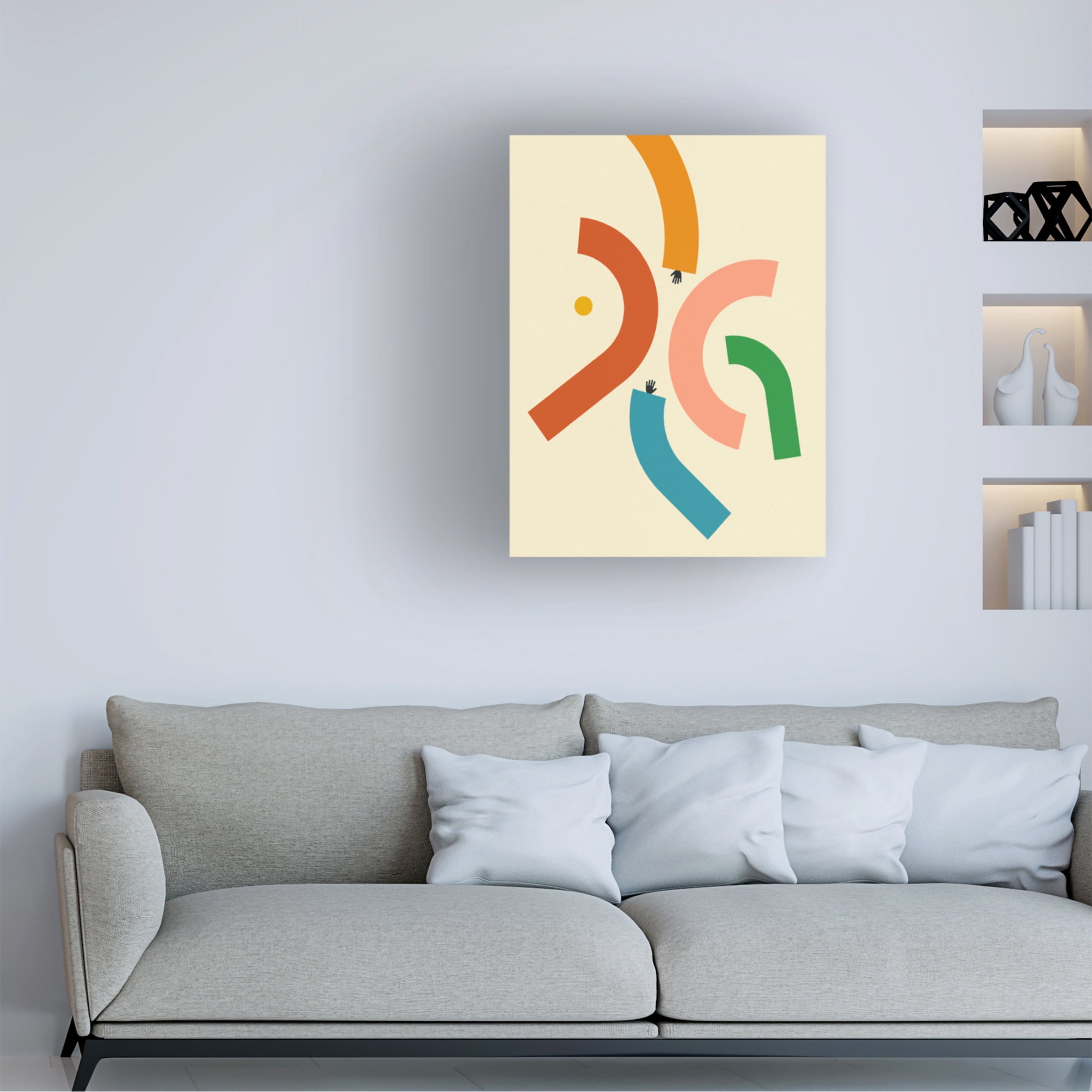 Trademark Fine Art Jazzberry Blue  Reach 3 Canvas Wall Art