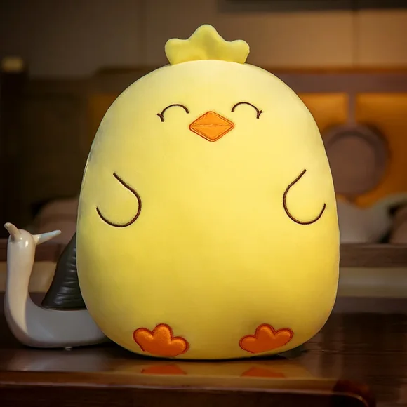 30cm Squishy Cartoon Animals Hands Warm Pillow With Holes Stuffed Soft Husky Chick Pig Cat Bear Dino Penguin Dropshipping