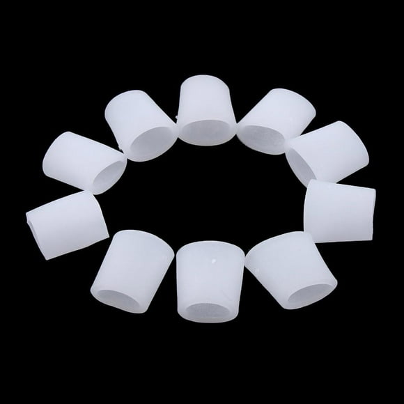 5 Pares, Tubos de Silicona para Los Pies, Almohadillas para Los Pies en Martillo, Cojines Suaves para Enderezar Los , Blanco A Salvador Protector de dolor de dedo del pie