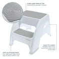 thumbnail image 3 of Dreambaby Toddler & Me 2 Step Stool - Designed for Kids & Adults - Holds up to 300lbs Maximum Weight Capacity - 10.5inch Tall & 15.4inch Wide - with Anti Slip Base Pads - Grey - Model L6072, 3 of 6