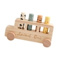 thumbnail image 2 of Juguetes de madera emergentes, figuras de animales de autobús, adornos ligeros, juguetes de aprendizaje temprano, juego educativo para viajes, día del, 2 of 8