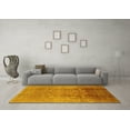 thumbnail image 3 of Ahgly Company Machine Washable Indoor Square Oriental Yellow Industrial Area Rugs, 8' Square, 3 of 4