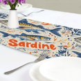 thumbnail image 4 of Yayeee Table Runner 70 inches Long Home Kitchen Dinning Party Decoration, Blue Sardines Pattern, 4 of 7