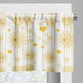 thumbnail image 5 of Ambesonne Yellow Valance & Curtain, Valentines Floral Design, 55"x36", Earth Yellow Beige, 5 of 6