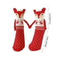 thumbnail image 3 of Funny Couple Socks Fuzzy Christmas Magnetic Mid-Calf Stockings for Women & Men - Novelty Xmas Gift for Friend (Red And White Dots), 3 of 6