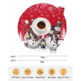 thumbnail image 6 of 13 Inch Round Placemats Set of 6, Red Christmas Non Slip Heat Insulation PP Table Mats, Snowman Snowflake Winter Birds Washable Place Mats for Kitchen Dining Party Table Decor, 6 of 7