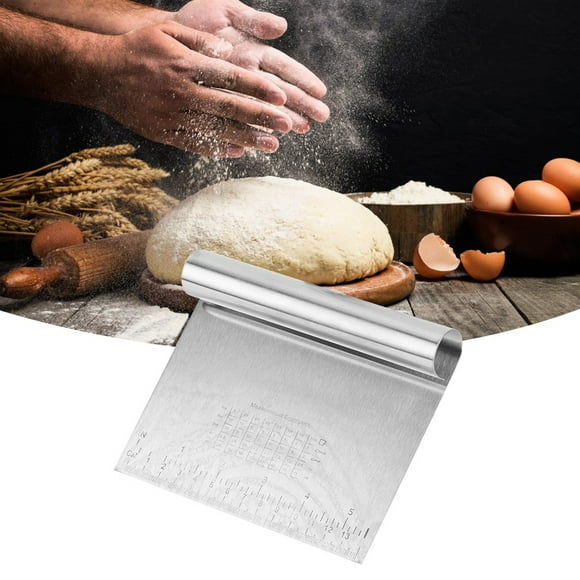 With Scale High Hardness 2pcs Pastry Chopper, Dough Scraper, For Home Kitchen Baking Tool Silver Cake Shop