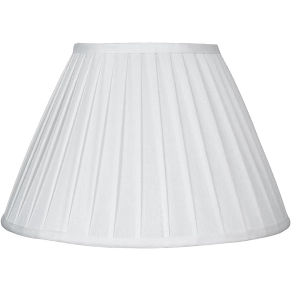 Urbanest Softback Faux Silk Side Pleat Lampshade – 6" Top x 12" Bottom x 8" Slant Height – Off White Tone – Spider Fitter-Classic Lampshade for Table Lamps, Floor Lamps & Accent Lighting- 1 Piece