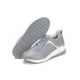 thumbnail image 4 of SIMANLAN Wedge Sneakers for Women Breathable Platform Casual Lace-up Shoes Gray 7.5, 4 of 6