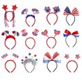 thumbnail image 1 of 12 Piezas Diadema del 4 de Julio Diadema Patriótica con Cabeza Boppers Diadema con Bandera Americana Accesorios de Fiesta Patriótica para la Independencia, Día de los Veteranos, 1 of 6