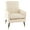 Beige, variant on YYAo Accent Armchair, Single Sofa Chair, Linen Fabric Accent Chair with Removable Seat Cushion-Blue