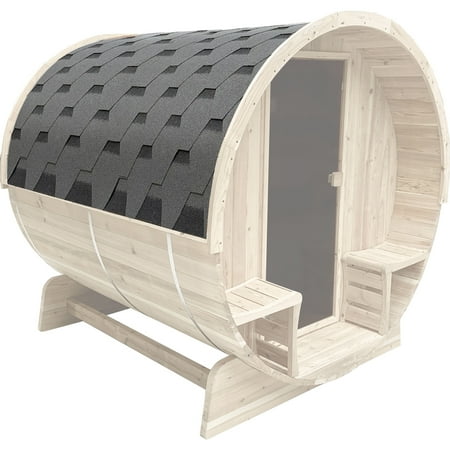 ALEKO SB4SSNG Shingle Bitumen Sauna Roof Set for Barrel Sauna
