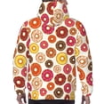 thumbnail image 7 of Uemuo Donut Pattern Men's Hoodie - Casual Pullover Hoodie with Kangaroo Pocket, Stylish Hooded Sweatshirt for Everyday Wear-Small, 7 of 7