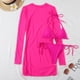 thumbnail image 3 of Traje de baño Traje de baño de 3 piezas para mujer Trajes de baño sexy de corte alto con cubierta de malla (Rose Red S) Cgtredaw Rosa roja T S para Mujer, 3 of 6