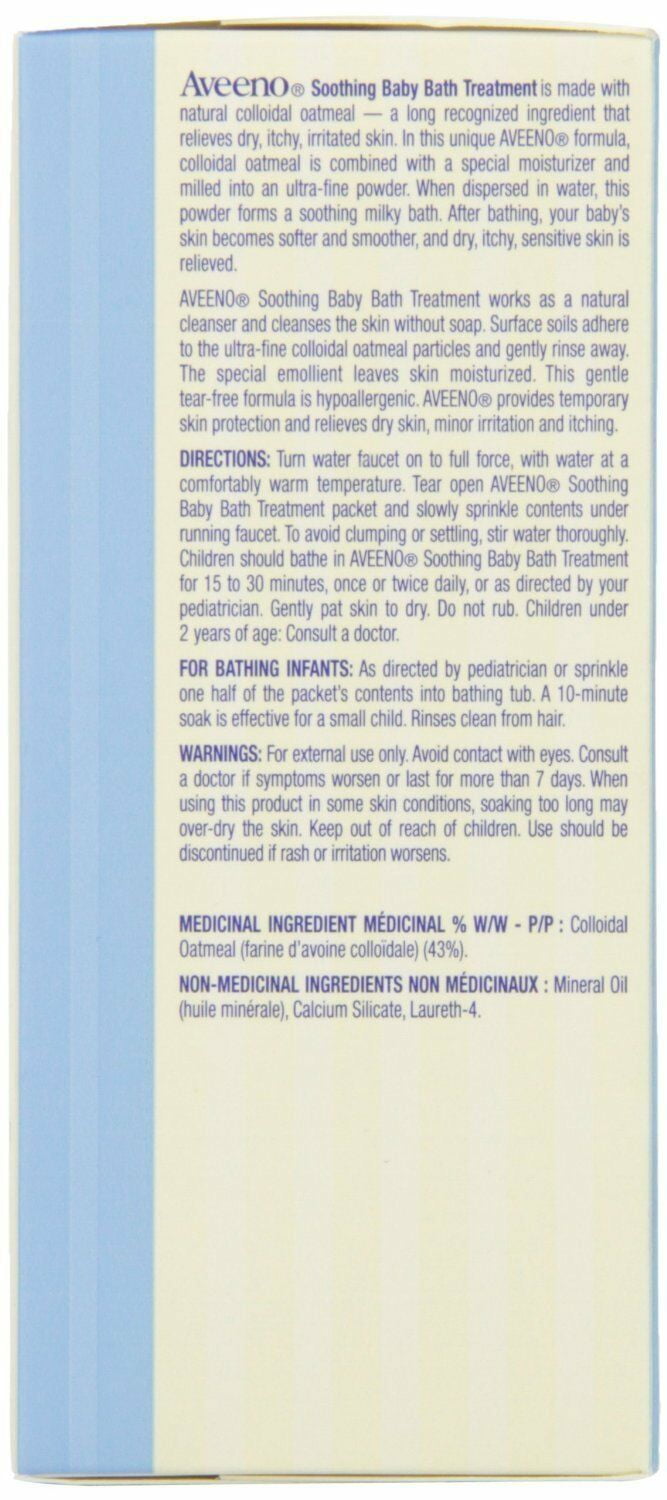 4 Pack Aveeno Baby Eczema Therapy Soothing Baby Bath Treatment, 5 Count-3.75oz