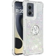 thumbnail image 3 of Case for Motorola Moto Edge 5G 2024 Case Glitter Liquid with Ring Kickstand, Cute Clear Flowing Quicksand Soft TPU Protective Grils Women Bling Case for Moto Edge 5G 2024 Colorful YBR, 3 of 14