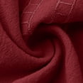 thumbnail image 4 of Dvprdro Womens 3/4 Sleeve V Neck Tops Embroidered Cotton Linen Blouses Vacation Going Out Tops Wine XL, 4 of 9