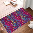 thumbnail image 5 of Xecao Colorful Snake print Flannel Mat: Non-slip, 16x24in. Ideal for kitchen, bedroom, bath & living room., 5 of 9