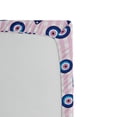 thumbnail image 2 of Ambesonne Evil Eye Fitted Sheet, Bead Shapes Checkered, Twin XL Size, Pale Pink Blue White, 2 of 2