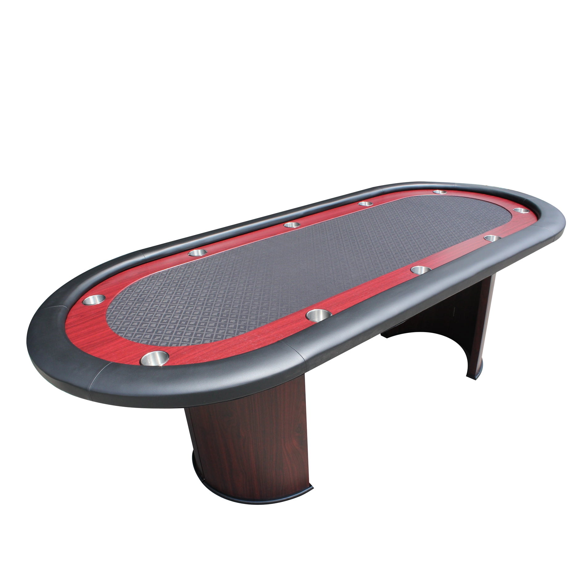 IDS Poker 10 Player Poker Table Casino Texas Holdem Wooden Legs Play