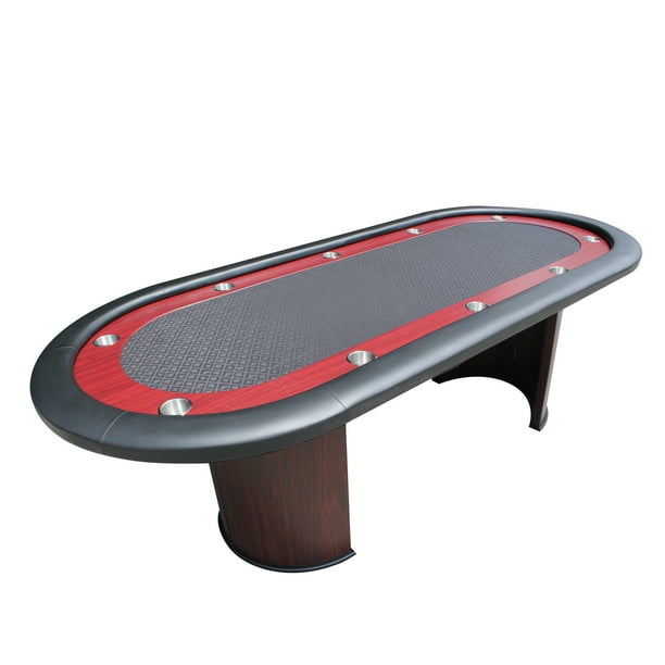 IDS Poker 10 Player Poker Table Casino Texas Holdem Wooden Legs Play