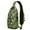 Olive-green-1, variant on Tiger Print Sling Backpack, Lightweight Crossbody Daypack with Roaring Bengal Face Art, Tribal Jungle Stripes Design, Anti-theft Travel Bag for Wild Lover, Students, City Walk, Gym Use