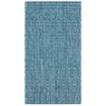 thumbnail image 2 of SAFAVIEH Courtyard Evander Geometric Indoor/Outdoor Area Rug, Aqua/Navy, 2'7" x 5', 2 of 13