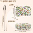 thumbnail image 4 of FORMRS Women Crossbody Purse with Chain Strap Vegan Leather Shoulder Handbag, Green Vegetables Pattern, 4 of 7