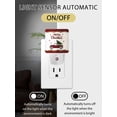thumbnail image 2 of Christmas Night Lights Auto Sensor Red Plaid Truck Xmas Tree Plug-in LED Nightlights Dusk to Dawn for Living Room, Bedroom, Bathroom, Hallway, Stairways Wall Decor, Pine Cones Poinsettia Night Light, 2 of 9