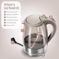 thumbnail image 2 of COOK WITH COLOR Electric Kettle, 1200W 1.8L Glass Water Boiler, Beige, 2 of 7