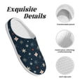 thumbnail image 5 of Lsque Christmas Snowflakes1 Pattern Womens Comfort Cotton on Scuff With Memory Foam and Anti-skid Sole Slipper-37/38, 5 of 7