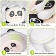 thumbnail image 4 of 2024 Suitable Kids Dinnerware Set Dinner Set Baby Plate Bowl Bamboo Fiber Fork (Panda), 4 of 5