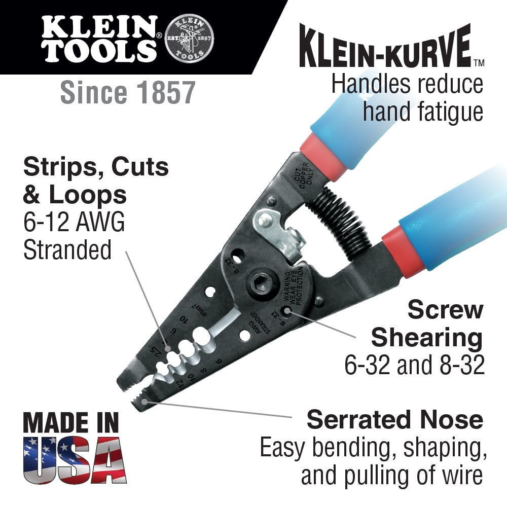 Klein Tools Klein-Kurver Wire Stripper/Cutter - Stranded Wire